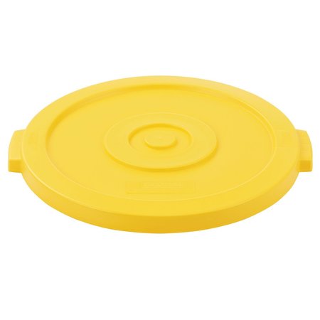 GLOBAL INDUSTRIAL Flat Lid, Yellow, Plastic 240459YL